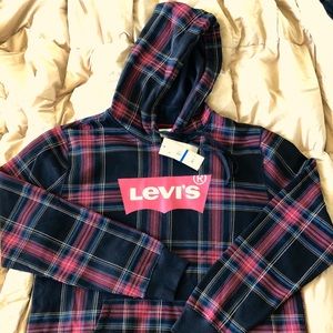 Levi’s Red Tab Plaid Flannel Pattern Hoodie